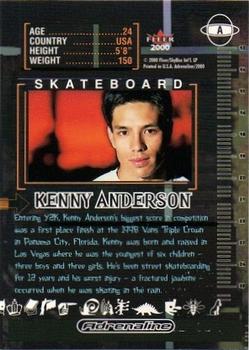 2000 Fleer Adrenaline - Autographs #A Kenny Anderson Back